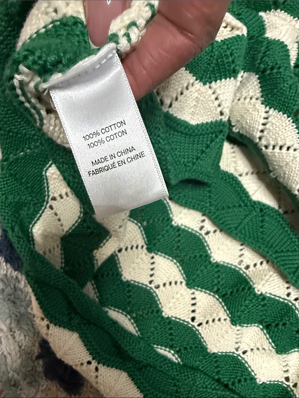 Misa Los Angeles Green and Cream Crochet Maxi Dress - Picture 5 of 6